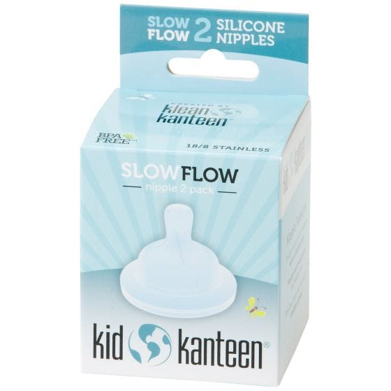 Kid Kanteen Lot de 2 tétines transparentes à débit lent