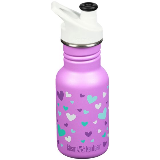 Klean Kanteen Gourde Classic 355 ml avec bouchon Sport - Orchid Hearts