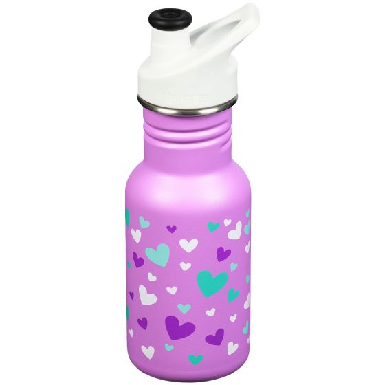 Klean Kanteen Gourde Classic 355 ml avec bouchon Sport - Orchid Hearts