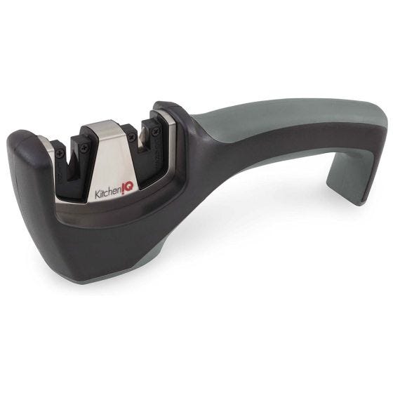 KitchenIQ Aiguiseur de couteaux Straight Edge - gris
