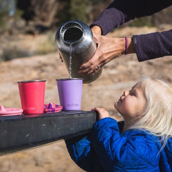 Klean Kanteen Tasse Kids 295ml w/Straw Lid - Crocus Petal