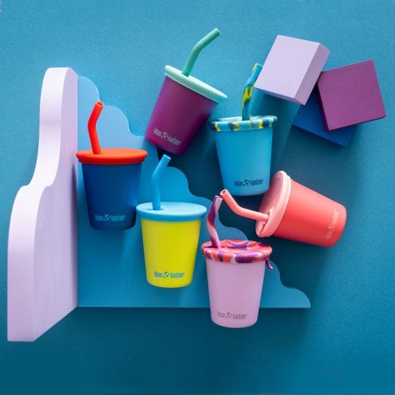 Klean Kanteen Tasse Kids 295ml w/Straw Lid - Crocus Petal