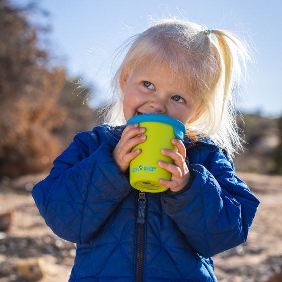 Klean Kanteen Kid's Cup Sippy Lid 2-Pack - Bleu/Bleu Tie Dye
