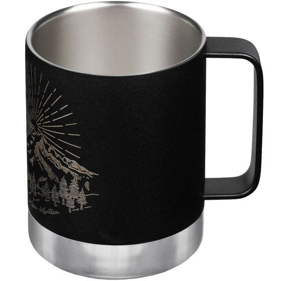 Klean Kanteen 355ml Insulated Camp Mug w/Tumbler Lid - Mountain-Black