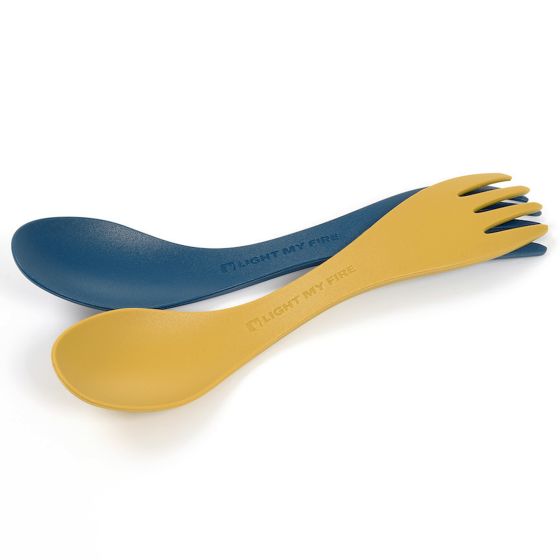 Light My Fire Cuillère Little Bio 2 Pack - Musty Yellow/Hazy Blue