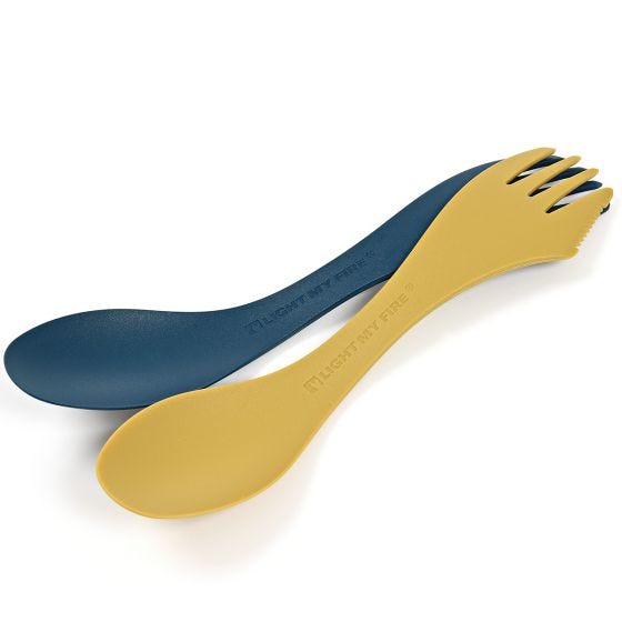 Light My Fire Cuillère Medium Bio 2 Pack - Musty Yellow/Hazy Blue