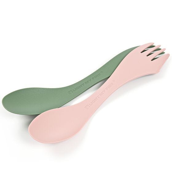 Light My Fire Cuillère Medium Bio 2 Pack - Sandy Green/Dusty Pink