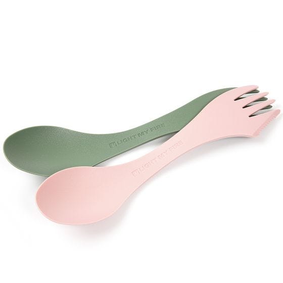 Light My Fire Cuillère Original Bio 2 Pack - Sandy Green/Dusty Pink