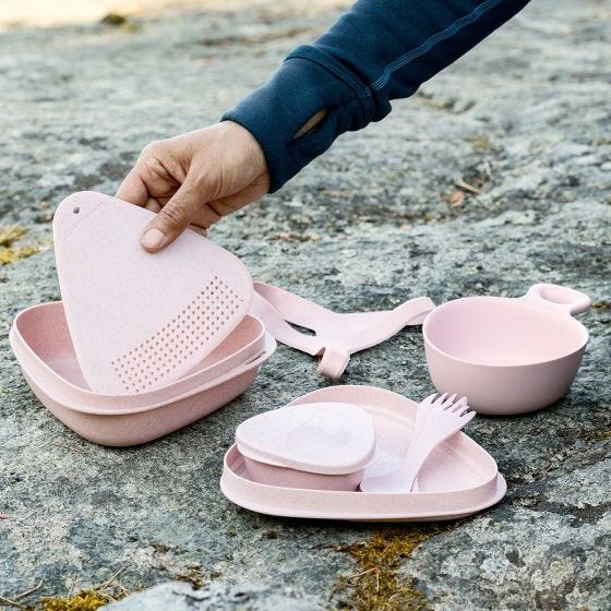 Light My Fire Ensemble Outdoor MealKit 8pcs - Dusty Pink