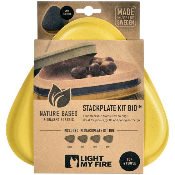 Light My Fire Assiette StackPlate Kit 4 Paquet - Multi Colour