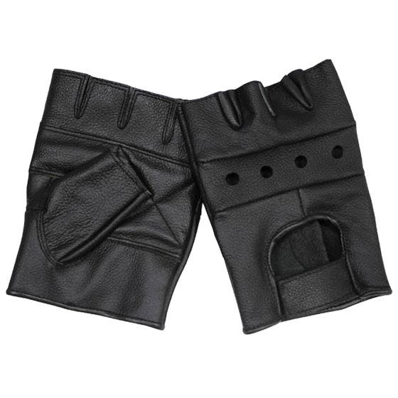 MFH Gants de qualité en cuir noir