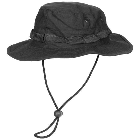 MFH Chapeau de brousse GI en Ripstop noir