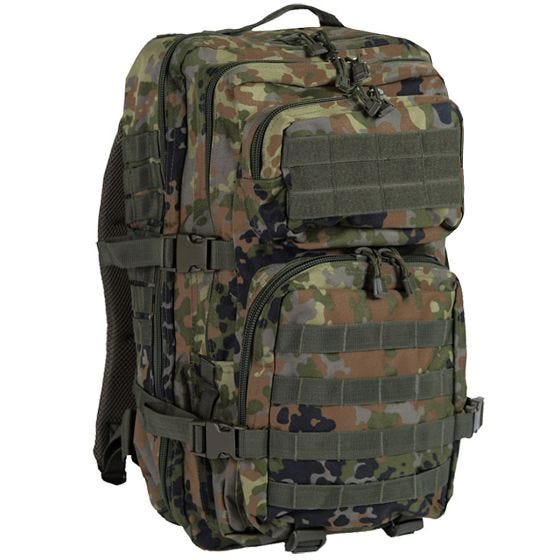 Mil-Tec Sac à dos US Assault MOLLE grande taille Flecktarn