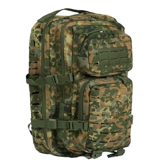 Mil-Tec Sac à dos US Assault découpé au laser grande taille Flecktarn