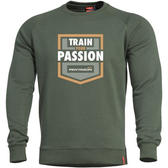 Pentagon Sweat Hawk Train your Passion Camo Green