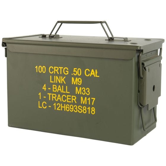 Mil-Tec Boîte à munitions US M2A1 Cal,50 vert olive