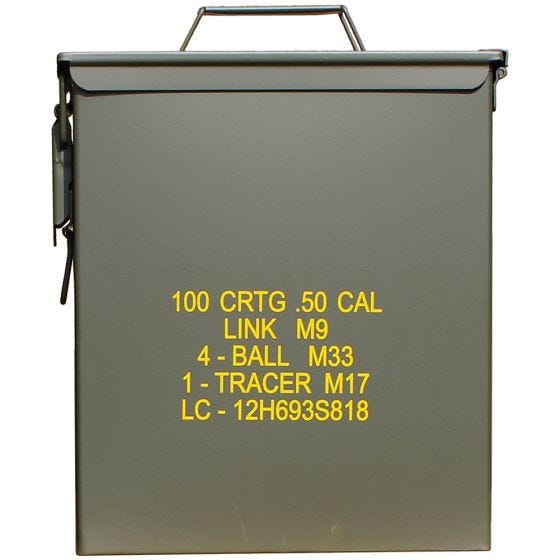 Mil-Tec Boîte à munitions US M9 Cal,50 grande taille vert olive