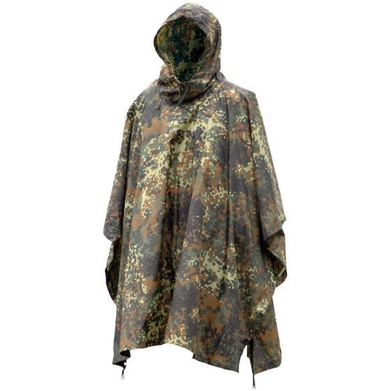 Poncho en Ripstop imperméable Flecktarn