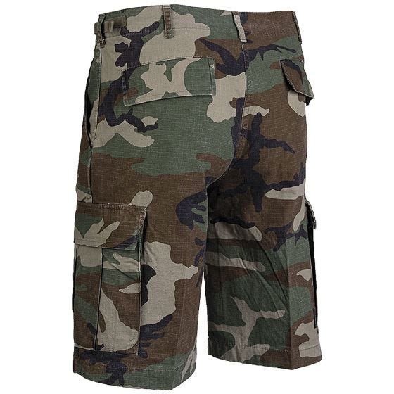 Mil-Tec Bermuda US Ripstop prélavé Woodland