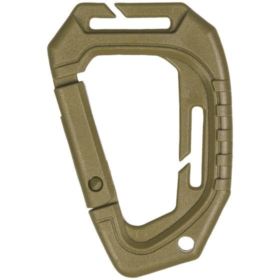 Mil-Tec Lot de 2 mousquetons tactiques MOLLE Coyote