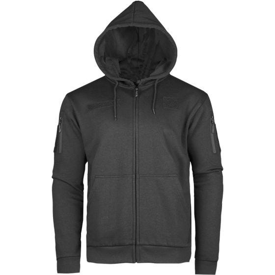 Mil-Tec Sweatshirt à capuche zippé noir