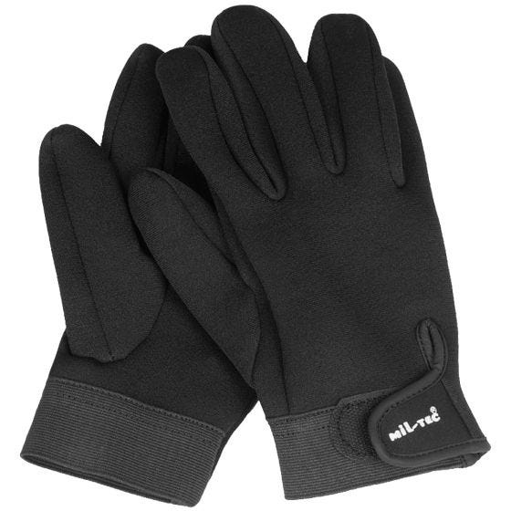 Mil-Tec Gants en néoprène Short - Noir