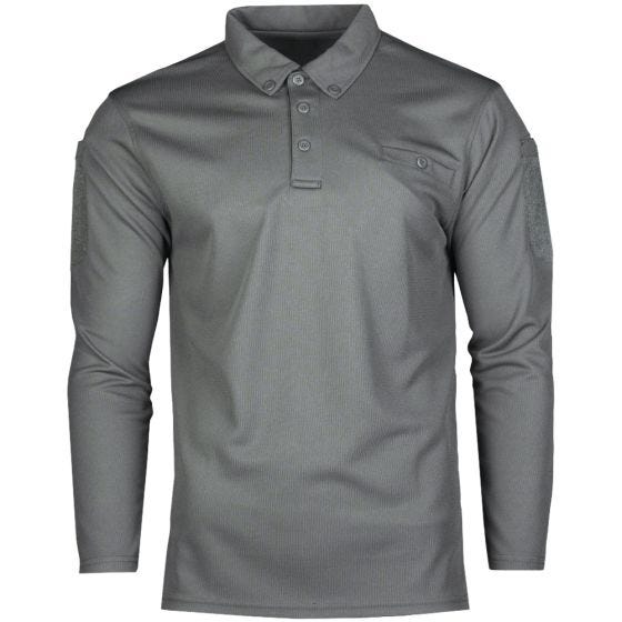 Mil-tec Polo tactique à manches longues à séchage rapide Urban Grey