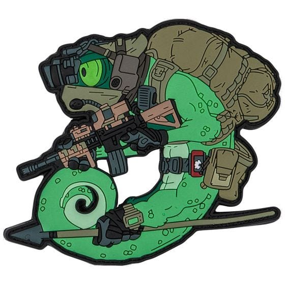 Patchlab Écusson Chameleon Operator - vert olive