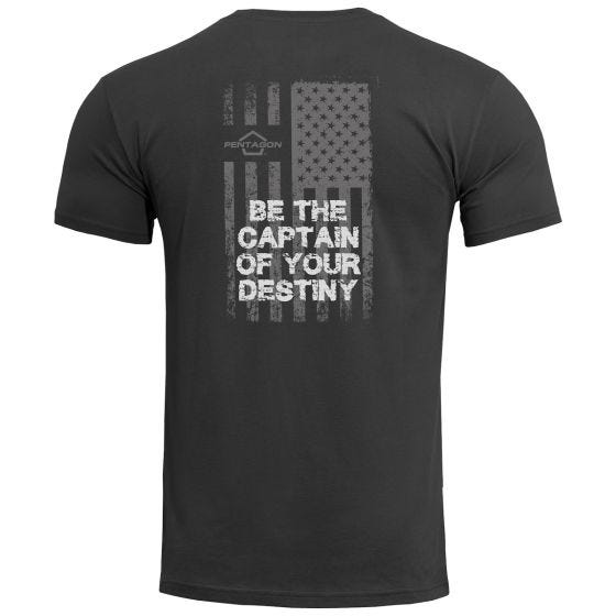 Pentagon T-shirt Ageron American Flag - Noir