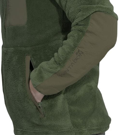Pentagon Sweatshirt zippé sur toute la longueur Grizzly - Camo Green