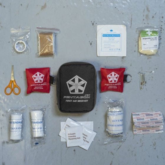Pentagon Trousse de premiers secours Hippokrates noire