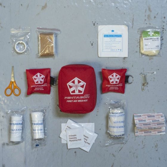 Pentagon Trousse de premiers secours Hippokrates rouge