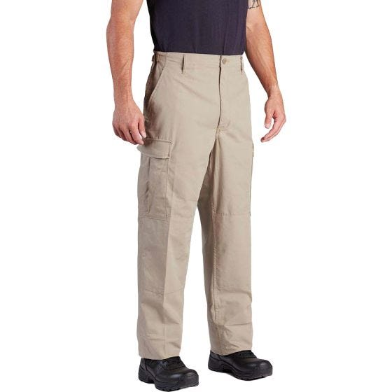 Propper Pantalon BDU en polycoton sergé avec braguette à boutons Kaki