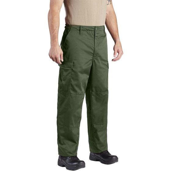 Propper Pantalon BDU en polycoton sergé avec braguette à boutons Olive