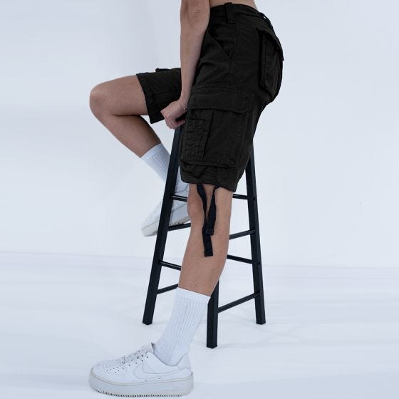 Surplus Short pour femme Airborne Vintage - noir délavé