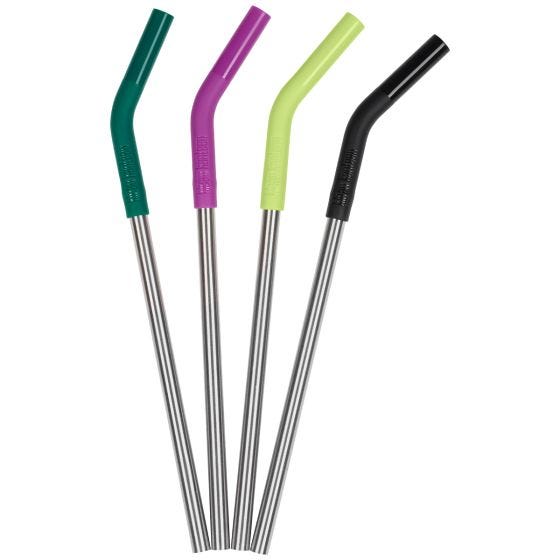 Klean Kanteen Lot de 4 pailles en acier de plusieurs couleurs