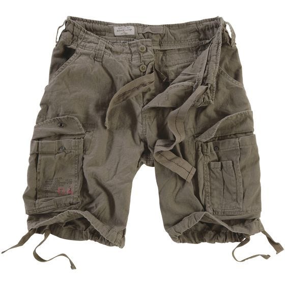 Surplus Short délavé Airborne Vintage vert olive