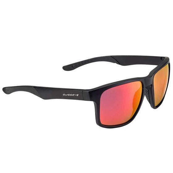 Swiss Eye Lunettes de soleil Life - Objectif Smoke BR Revo / Noir Mat/Monture Noire
