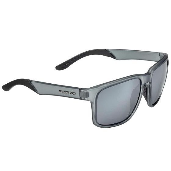 Swiss Eye Lunettes de soleil Life - Verres FM fumés / Gris cristal mat/Monture noire