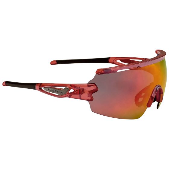 Swiss Eye Lunettes de soleil Signal RX - Lentille Revo Rouge Fumée Noir / Monture Rouge Cristal Laser Brillant/Noir