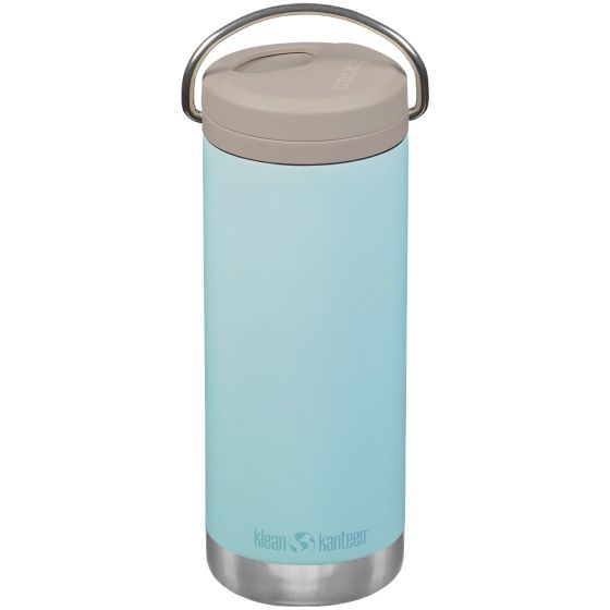 Klean Kanteen Gourde TKWide 473 ml isolante avec bouchon Twist Cap w/Straw - Blue Tint