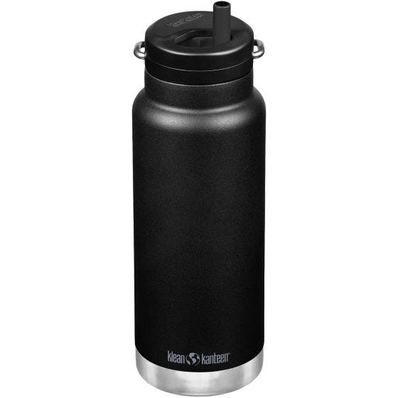 Klean Kanteen Gourde TKWide 946 ml isolante Twist Cap w/Straw - Noir