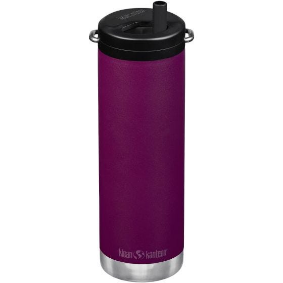 Klean Kanteen Gourde TKWide 592 ml isolante avec bouchon Twist Cap w/Straw - Purple Potion