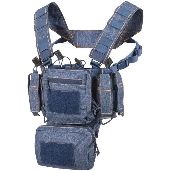 Helikon Gilet de combat Training Mini Rig Melange Bleu