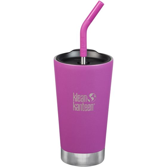 Klean Kanteen Verre Tumbler 473 ml à isolation sous vide/avec paille Berry Bright