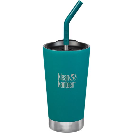 Klean Kanteen Verre Tumbler 473 ml à isolation sous vide/avec paille Emerald Bay