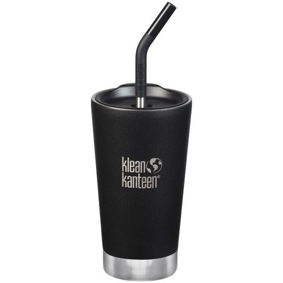 Klean Kanteen Verre Tumbler 473 ml à isolation sous vide/avec paille Shale Black