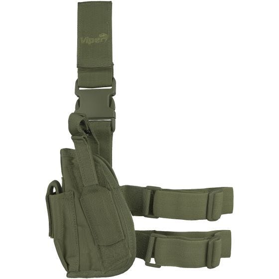 Viper Holster de cuisse tactique pour gaucher vert