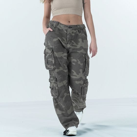 Surplus Pantalon pour femme Airborne Vintage - Black Camo