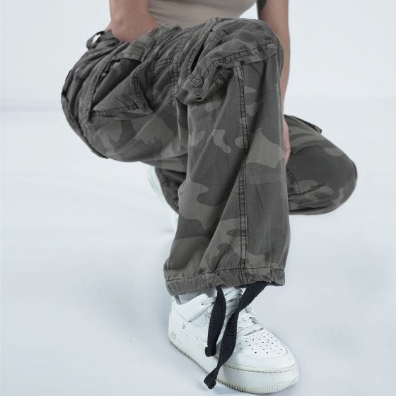 Surplus Pantalon pour femme Airborne Vintage - Black Camo